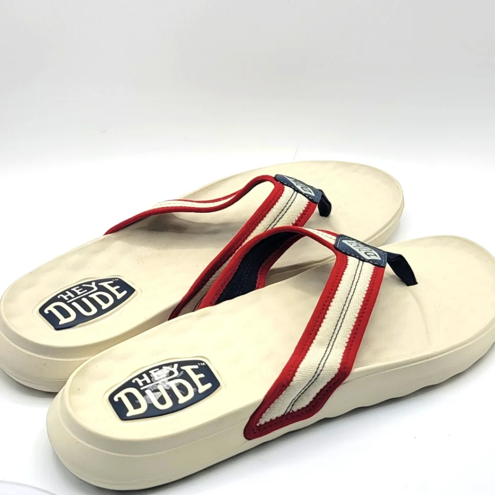 Hey Dude Myers Men's Americana Flip‎ Flops!! SIZE 13  #1438